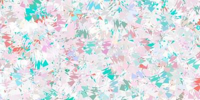 Light green, red vector template with triangle shapes.