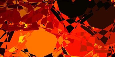 Dark Orange vector texture with random triangles.