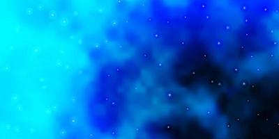 Light BLUE vector background with colorful stars.