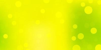 Light green, yellow vector texture with disks.