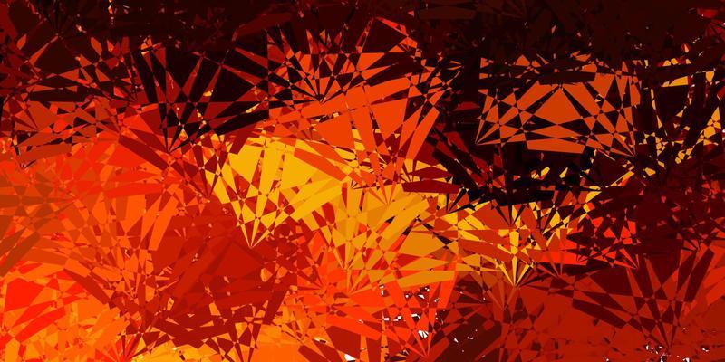 Dark Orange vector pattern with polygonal shapes.