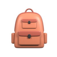 Ilustración de icono de mochila 3d png