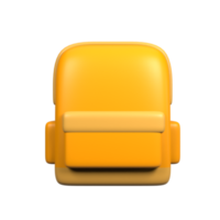 3d backpack icon illustration png