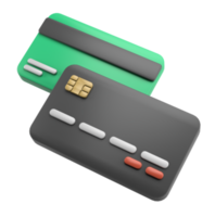 Ilustración de icono de tarjeta de deuda 3d png