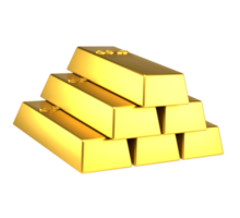 3d goud bar icoon illustratie png