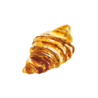 ilustración acuarela croissant png