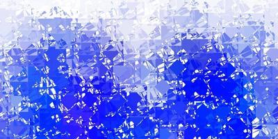 textura de vector azul claro con triángulos al azar.