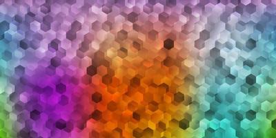 cubierta de vector multicolor claro con hexágonos simples.