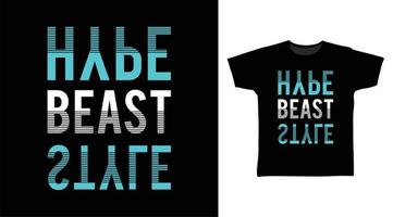 Hype beast style typography t shirt design vector