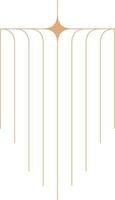 Minimal Macrame Illustration. Boho Line Decorative Vector Element