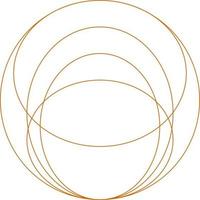 Monoline Spherical Retro Futuristic Design vector