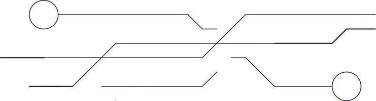 Ilustración de vector de elemento de diseño decorativo de línea de tecnología. aislado sobre fondo blanco