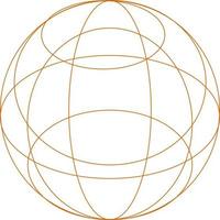 Monoline Spherical Retro Futuristic Design vector