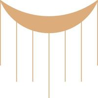 Minimal Macrame Illustration. Boho Line Decorative Vector Element