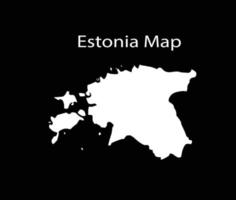 Estonia Map Vector Illustration in Black Background