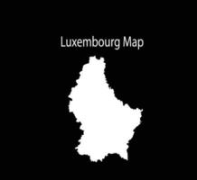 Ilustración de vector de mapa de Luxemburgo en fondo negro
