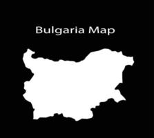 Ilustración de vector de mapa de bulgaria en fondo negro