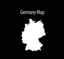 Ilustración de vector de mapa de Alemania en fondo negro