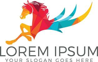 Horse logo. Stallion horse race logo. vector