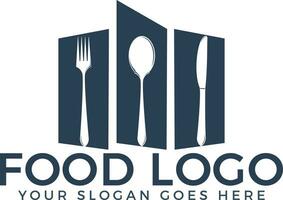 diseño vectorial del logotipo de alimentos. vector