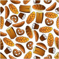 Bakery and pastry seamless pattern vector