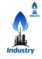 Oil and gas industry factory vector