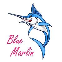 Atlantic blue marlin symbol for mascot design vector