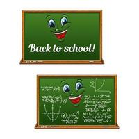 Green chalkboards for Back to School design vector
