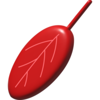 hoja estilizada de otoño 3d png