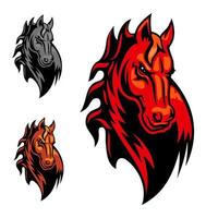 Wild red mustang or stallion vector