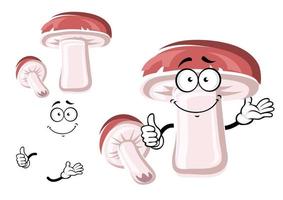 Cartoon king brown bolete mushroom vector