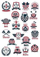 Dartboards with darts symbols for sporting design vector