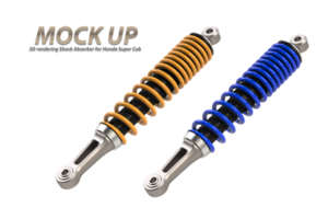 3D rendering shock absorbers used as an illustration for an advertisement png