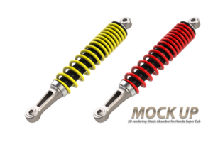 3D rendering shock absorbers used as an illustration for an advertisement png