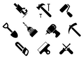 iconos de instrumentos y herramientas de mano vector
