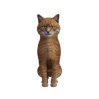 renderização em 3d de gato fofo png