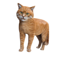 cute cat 3d rendering png