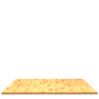 tablero de madera 3d render aislado png