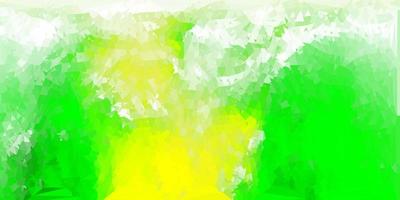 Light green, yellow vector gradient polygon layout.