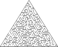 Vector texture with a gray triangular 3D maze, game.