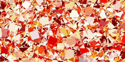 Light Orange vector pattern with polygonal shapes.