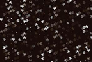 Light Black vector layout with bright snowflakes.