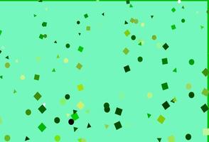 Light Green vector pattern in polygonal style with circles.