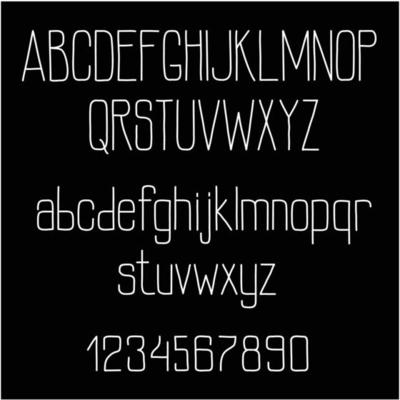 Retro chalk font alphabet on blackboard