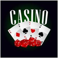 Casino dice and poker cards vector