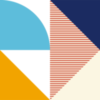 trendy geometric with checkered patterns in multiple colors and shapes. creative contemporary design element in square for decoration of pop theme design. png