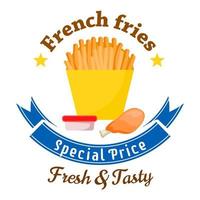 Fast food lunch special offer icon for menu design vector