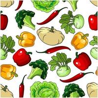 Farm healthy vegetables seamless pattern vector