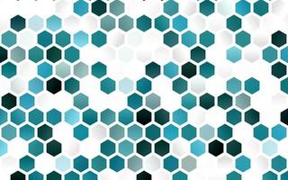 Light BLUE vector template in hexagonal style.