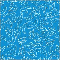 Flying dove birds seamless pattern vector